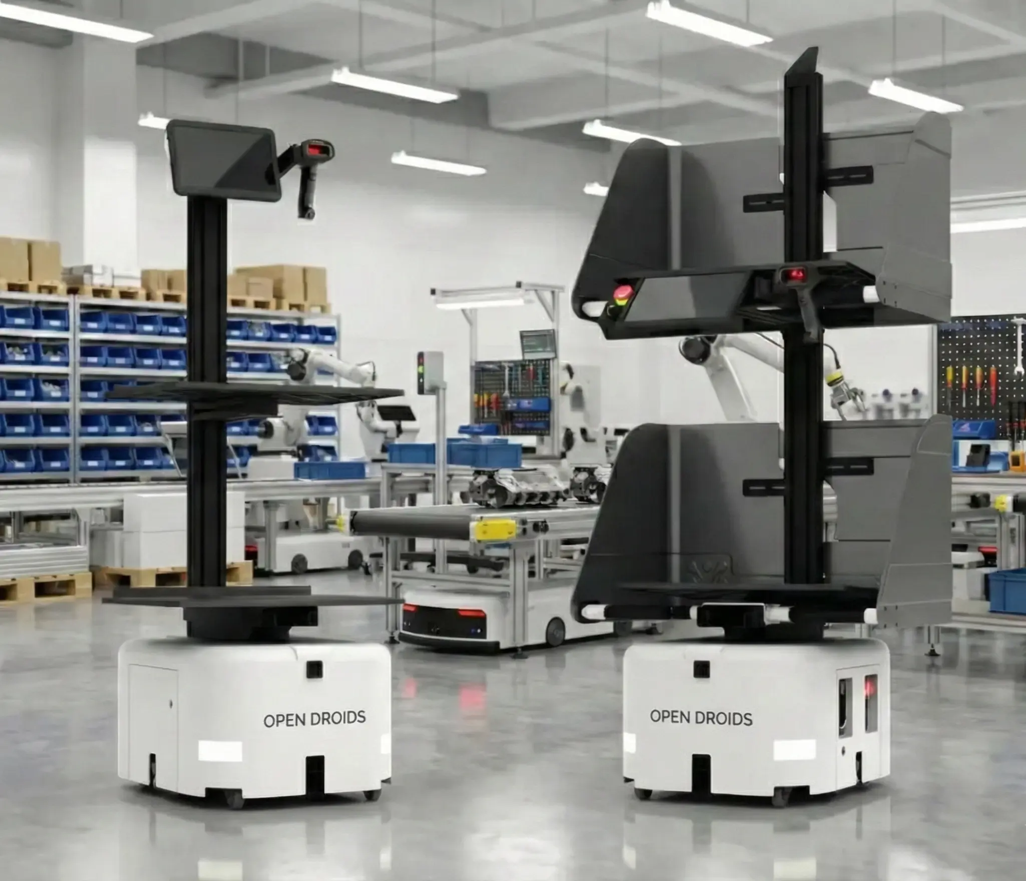 Modern warehouse with automation